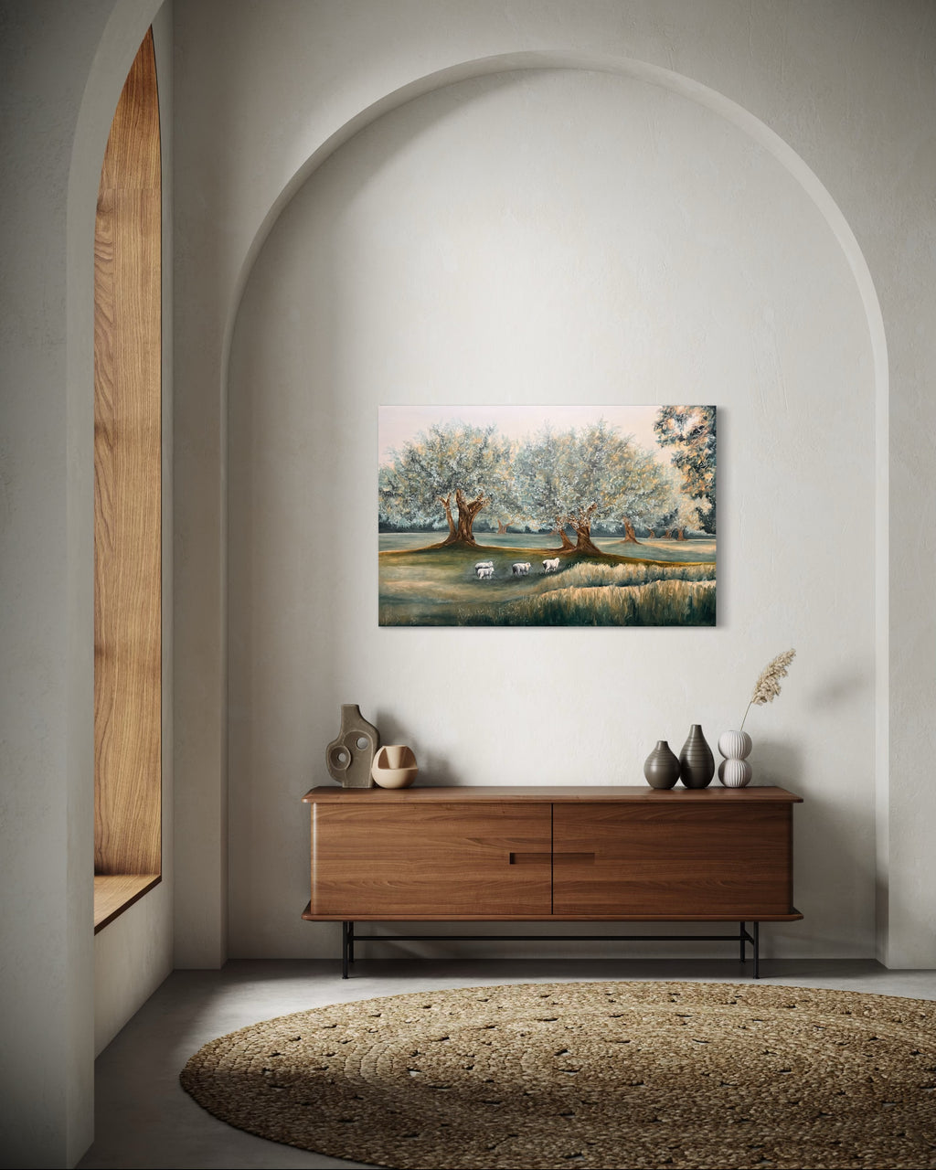 Peaceful Grazing Sheep